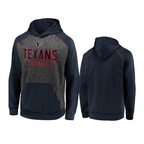 Houston Texans Charcoal Navy Game Day Ready Chiller Fleece Raglan Pullover Hoodie