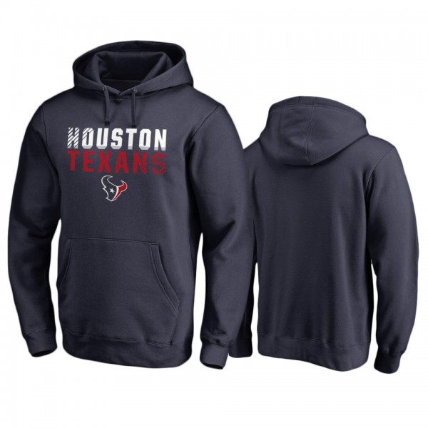 Houston Texans Navy Iconic Fade Out Pullover Hoodie