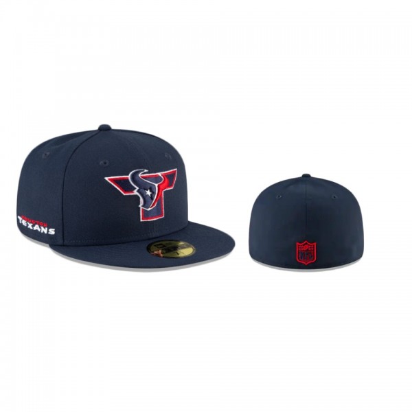 Houston Texans Navy Logo Mix 59Fifty Fitted Hat