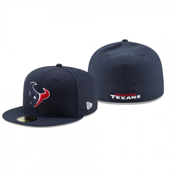 Houston Texans Navy Omaha 59FIFTY Fitted Hat