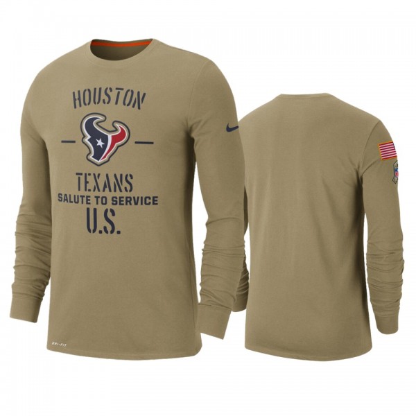 Houston Texans Tan 2019 Salute to Service Sideline...