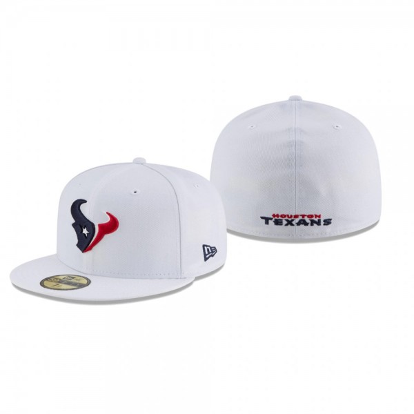 Houston Texans White Omaha 59FIFTY Fitted Hat