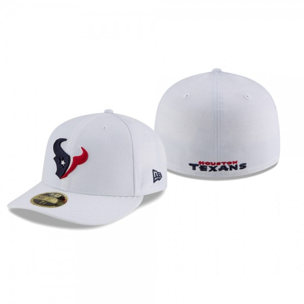 Houston Texans White Omaha Low Profile 59FIFTY Hat