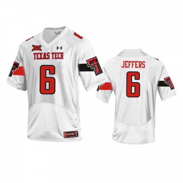 Texas Tech Red Raiders Riko Jeffers White 2020 Rep...