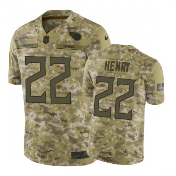 Tennessee Titans #22 2018 Salute to Service Derrick Henry Jersey Camo -Nike Limited