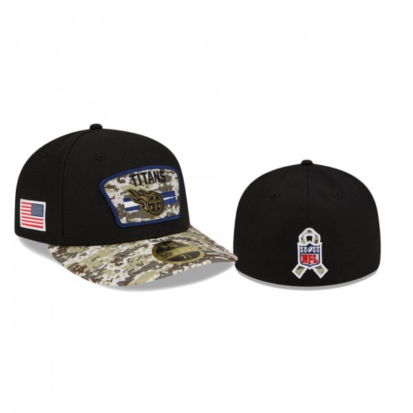 Tennessee Titans Black Camo 2021 Salute To Service Low Profile 59FIFTY Hat