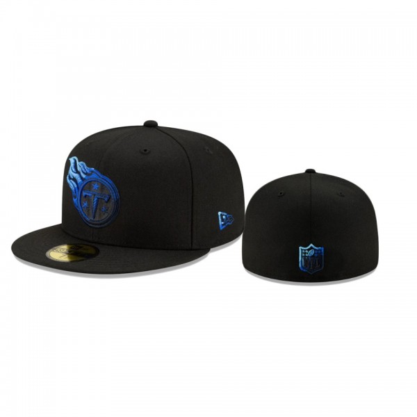 Tennessee Titans Black Color Dim 59FIFTY Fitted Ha...