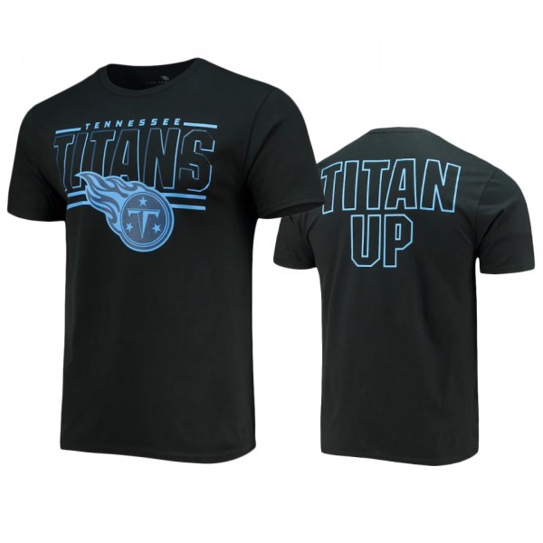 Tennessee Titans Black Slogan 2-Hit Junk Food T-Sh...