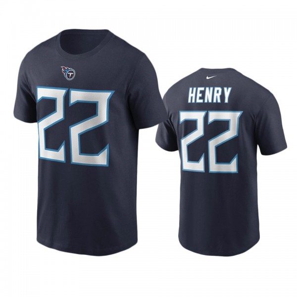 Men's Tennessee Titans Derrick Henry Navy Name &am...