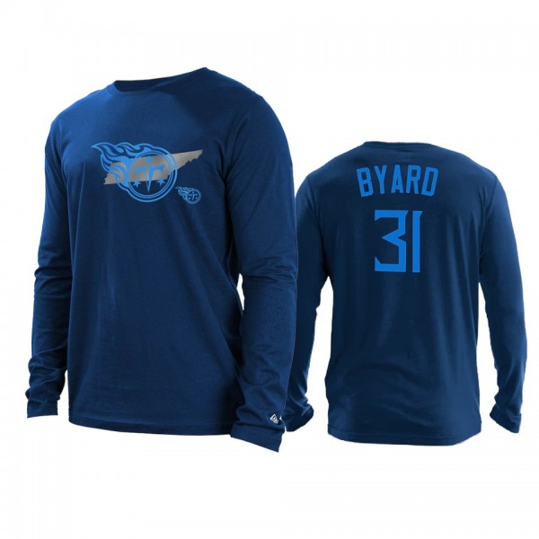 Tennessee Titans Kevin Byard Navy State Long Sleev...