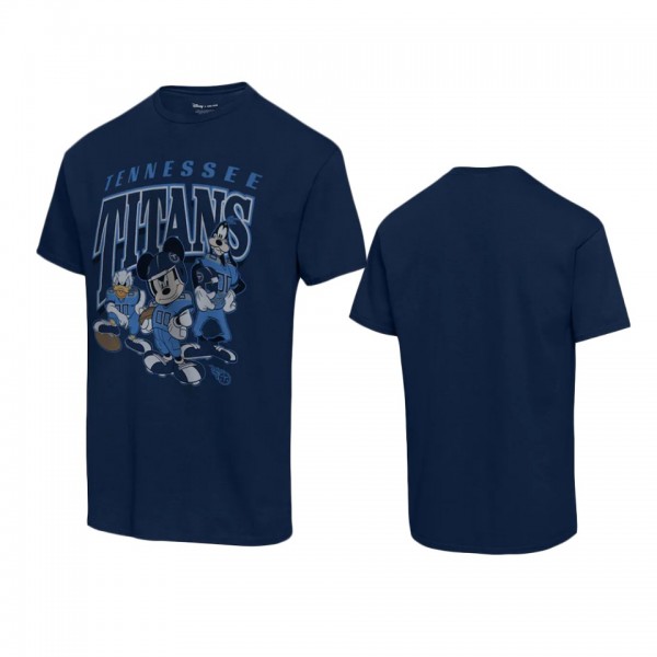 Tennessee Titans Navy Disney Mickey Huddle T-Shirt