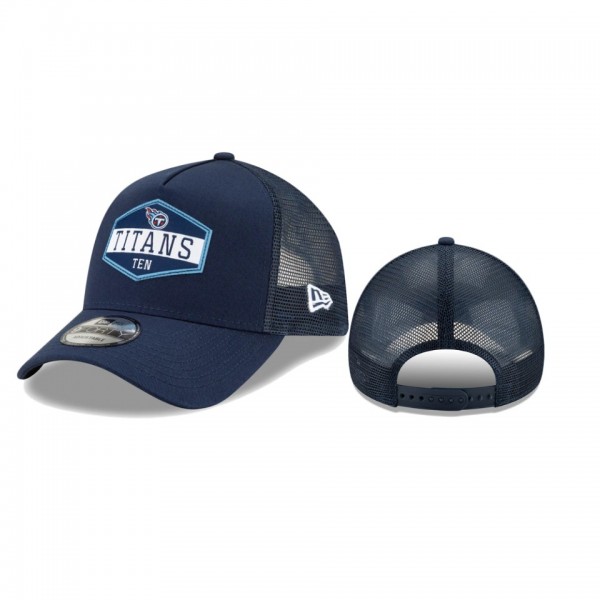 Tennessee Titans Navy Hex Flow A-Frame 9FORTY Hat