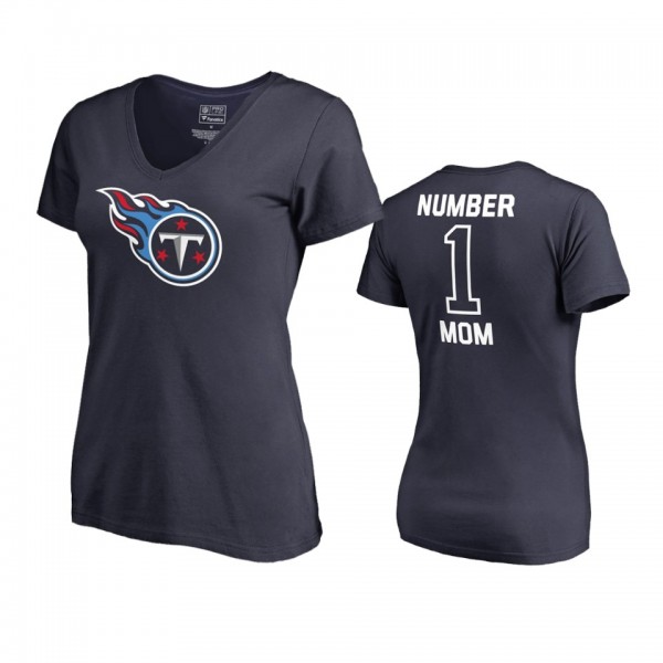 Tennessee Titans Navy Mother's Day #1 Mom T-Shirt