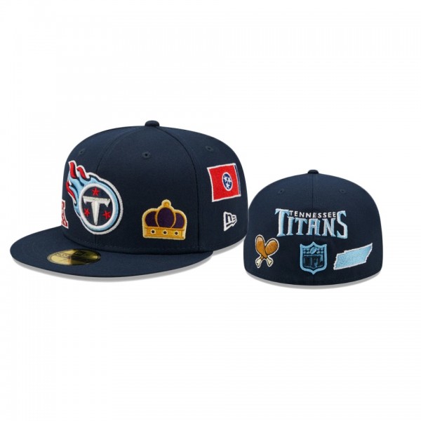 Tennessee Titans Navy Team Local 59FIFTY Fitted Ha...