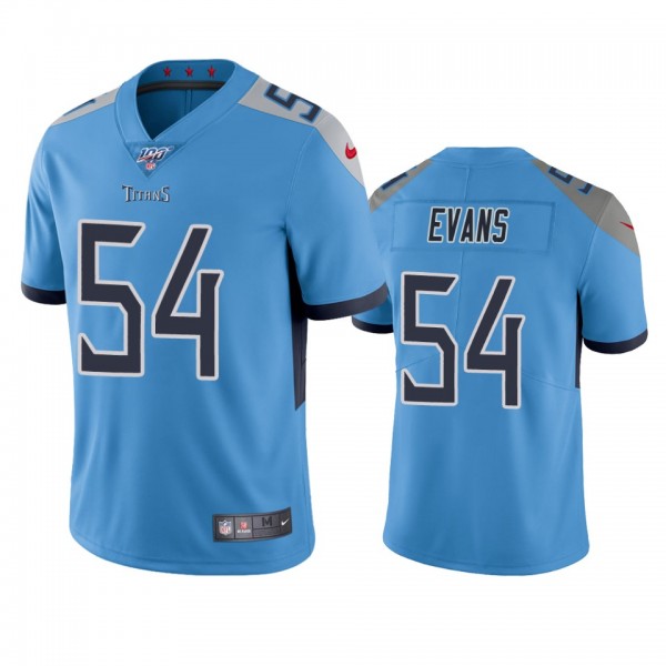 Tennessee Titans Rashaan Evans Light Blue 100th Se...