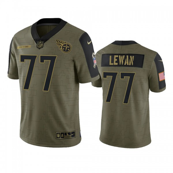 Tennessee Titans Taylor Lewan Olive 2021 Salute To...