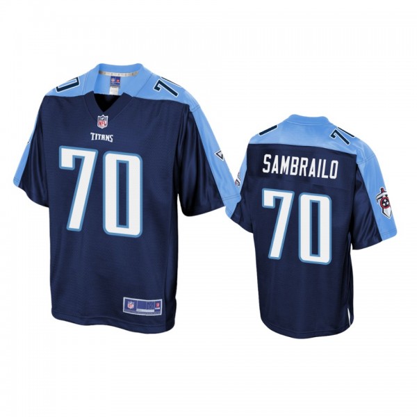 Tennessee Titans Ty Sambrailo Navy Pro Line Jersey...