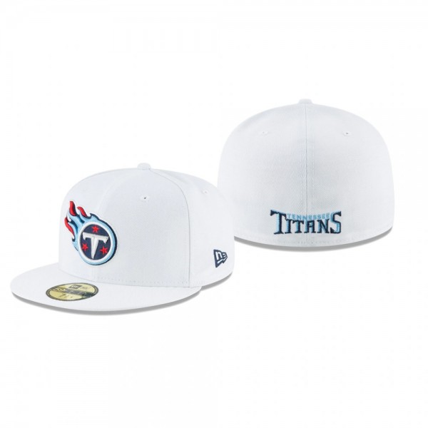 Tennessee Titans White Omaha 59FIFTY Fitted Hat