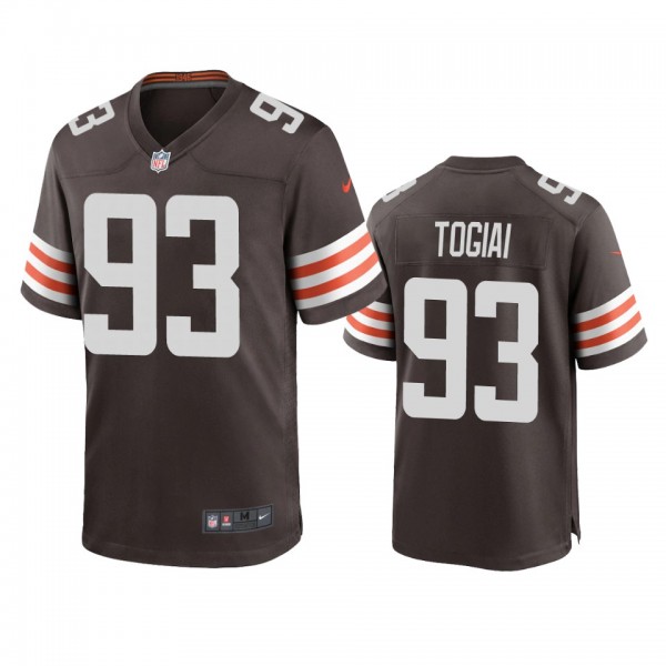 Cleveland Browns Tommy Togiai Brown Game Jersey
