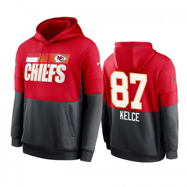 Kansas City Chiefs Travis Kelce Red Charcoal Sidel...