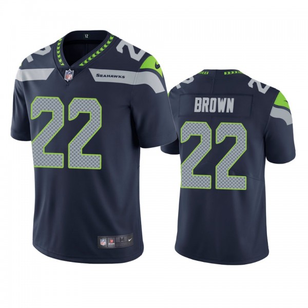 Seattle Seahawks Tre Brown Navy Vapor Limited Jers...