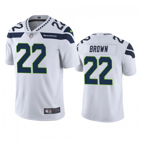 Seattle Seahawks Tre Brown White Vapor Limited Jer...