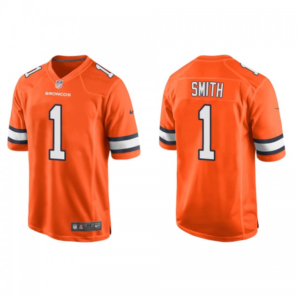 Men's Tremon Smith Denver Broncos Orange Alternate Game Jersey