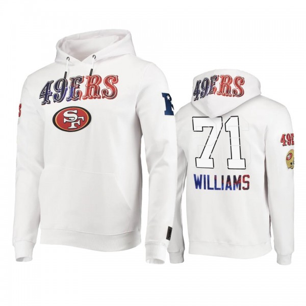 San Francisco 49ers Trent Williams White Americana Pullover Hoodie