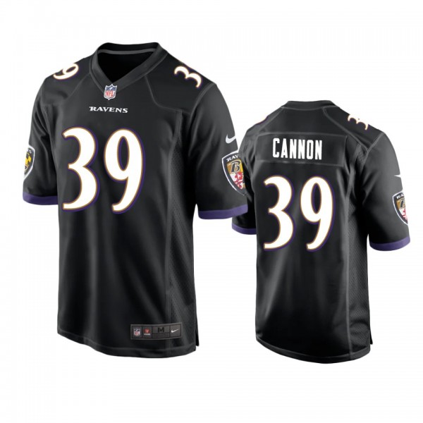 Baltimore Ravens Trenton Cannon Black Game Jersey