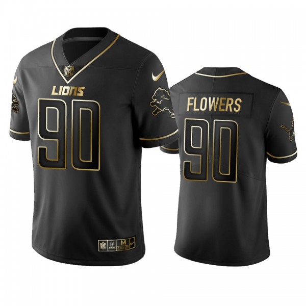 Lions Trey Flowers Black Golden Edition Jersey