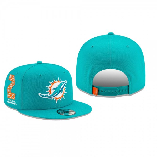 Miami Dolphins Aqua Tribute 9FIFTY Adjustable Hat