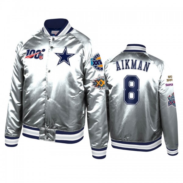 Dallas Cowboys Troy Aikman Silver Super Bowl 100th...