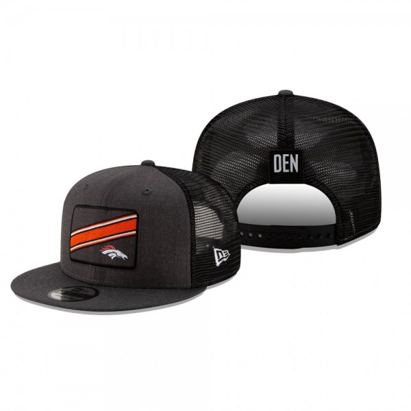 Denver Broncos Black Truckered Striped 9FIFTY Snapback Hat