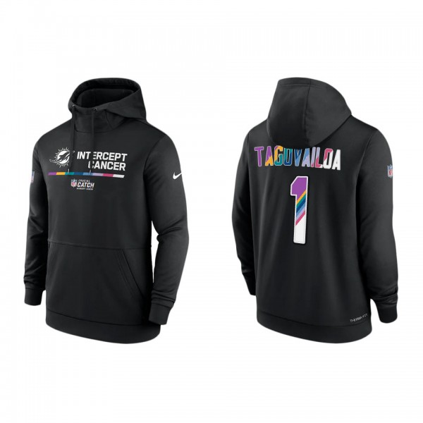 Tua Tagovailoa Miami Dolphins 2022 Crucial Catch Therma Performance Pullover Hoodie