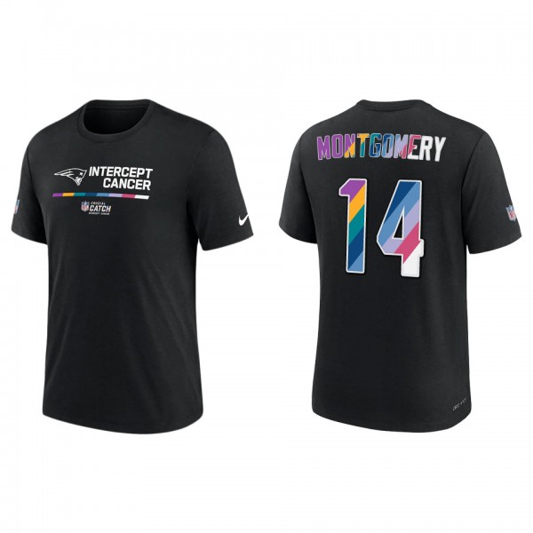 Ty Montgomery New England Patriots Black 2022 NFL Crucial Catch Performance T-Shirt