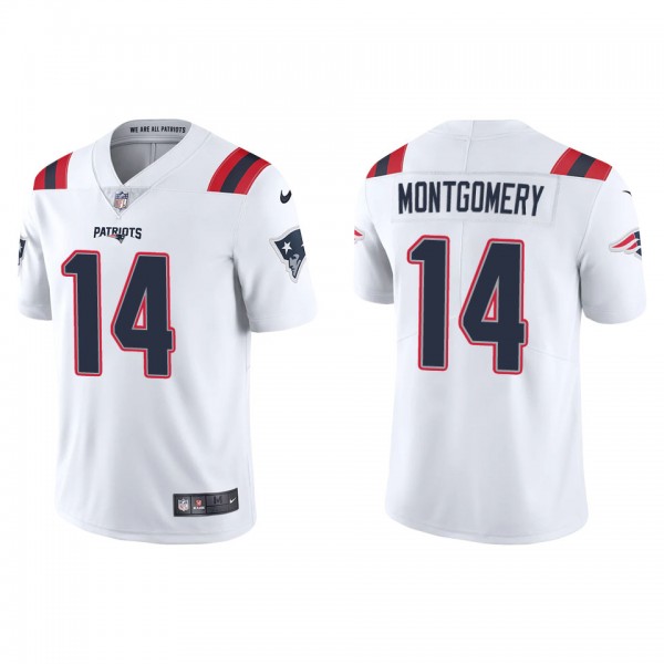 Men's New England Patriots Ty Montgomery White Vap...