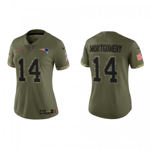 Ty Montgomery Women's New England Patriots Olive 2...