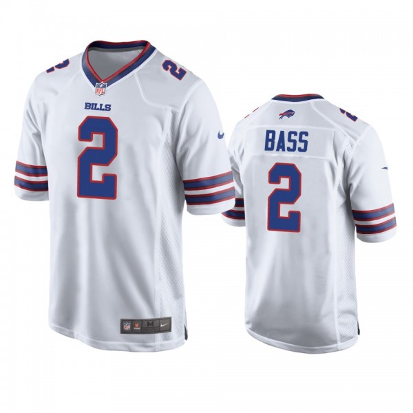 Buffalo Bills Tyler Bass White Game Jersey
