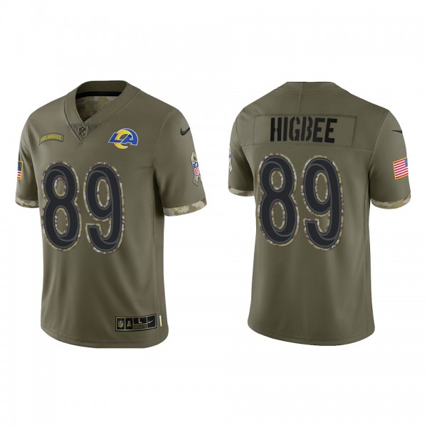 Tyler Higbee Los Angeles Rams Olive 2022 Salute To Service Limited Jersey