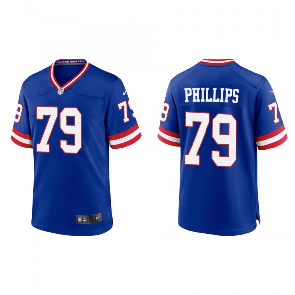 Men's New York Giants Tyre Phillips Royal Classic Game Jersey