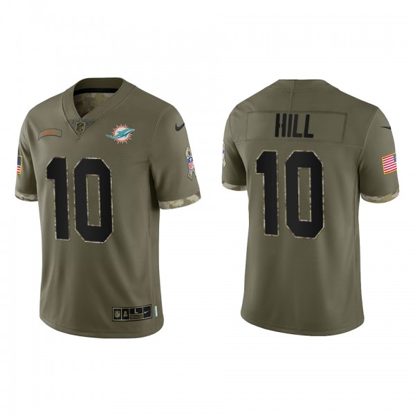 Tyreek Hill Miami Dolphins Olive 2022 Salute To Se...