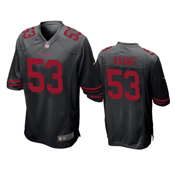 San Francisco 49ers Tyrell Adams Black Game Jersey