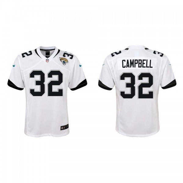 Youth Tyson Campbell Jacksonville Jaguars White Game Jersey