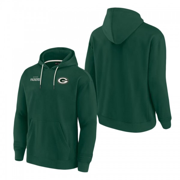 Unisex Green Bay Packers Fanatics Signature Green Super Soft Fleece Pullover Hoodie