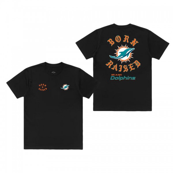 Unisex Miami Dolphins Born x Raised Black T-Shirt