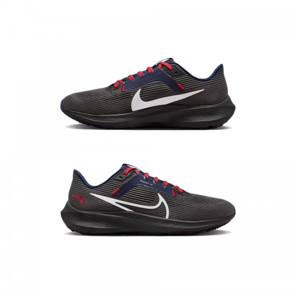 Unisex New England Patriots Nike Anthracite Zoom Pegasus 40 Running Shoes