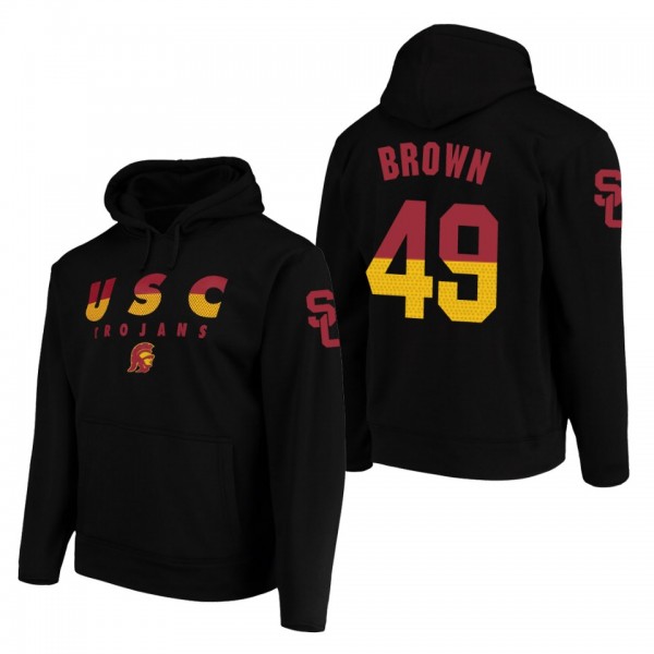 USC Trojans Michael Brown #49 Black Wedge Performa...