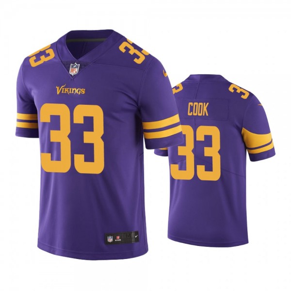 Minnesota Vikings #33 Men's Purple Dalvin Cook Col...