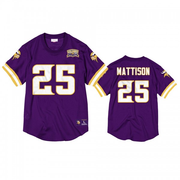 Minnesota Vikings Alexander Mattison Purple Throwb...