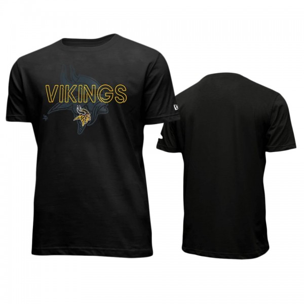 Minnesota Vikings Black 2020 NFL Draft Cap Hook Up T-Shirt